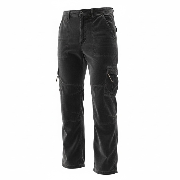 Sundance Women’s Gray
Corduroy Velvet Cargo 
Pants Utility Y2K RARE. Size 6 - Picture 8 of 8